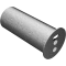 D�ksel til stolper | varmgalvaniseret | til � 60 mm stolper | med fjederbelastet l�semekanisme | passer til jordbeslag varenr. 460.40 til �bning med multifunktionsn�gle varenr. 470.40